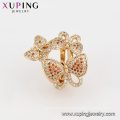 14921 Butterfly shape elegant ring design 18k gold color luxury jewelry zircon ring for girls